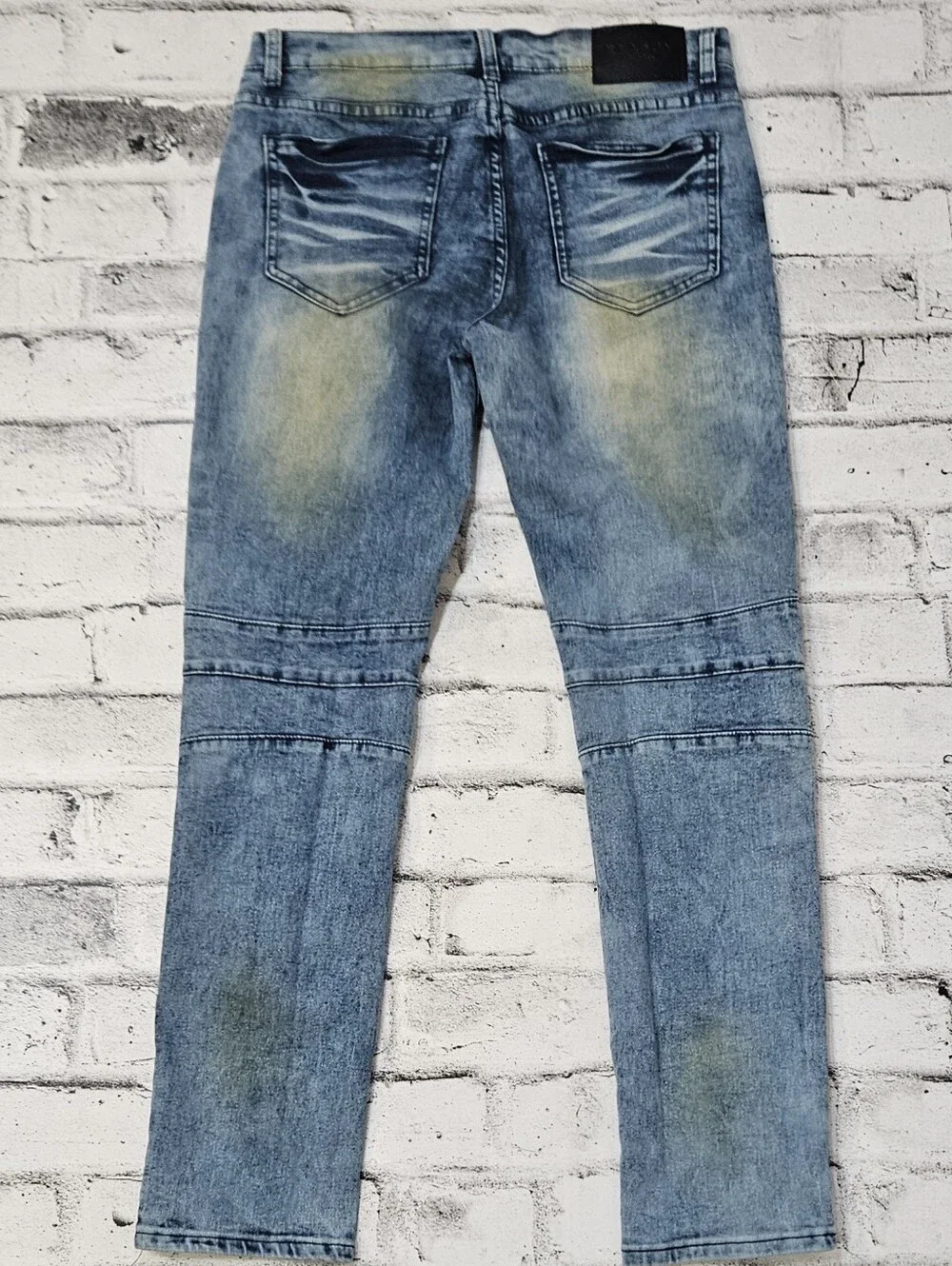 Reason New York Graphic Moto Patch Jeans Slim Fit Denim Mens 30x30 - Picture 11 of 16